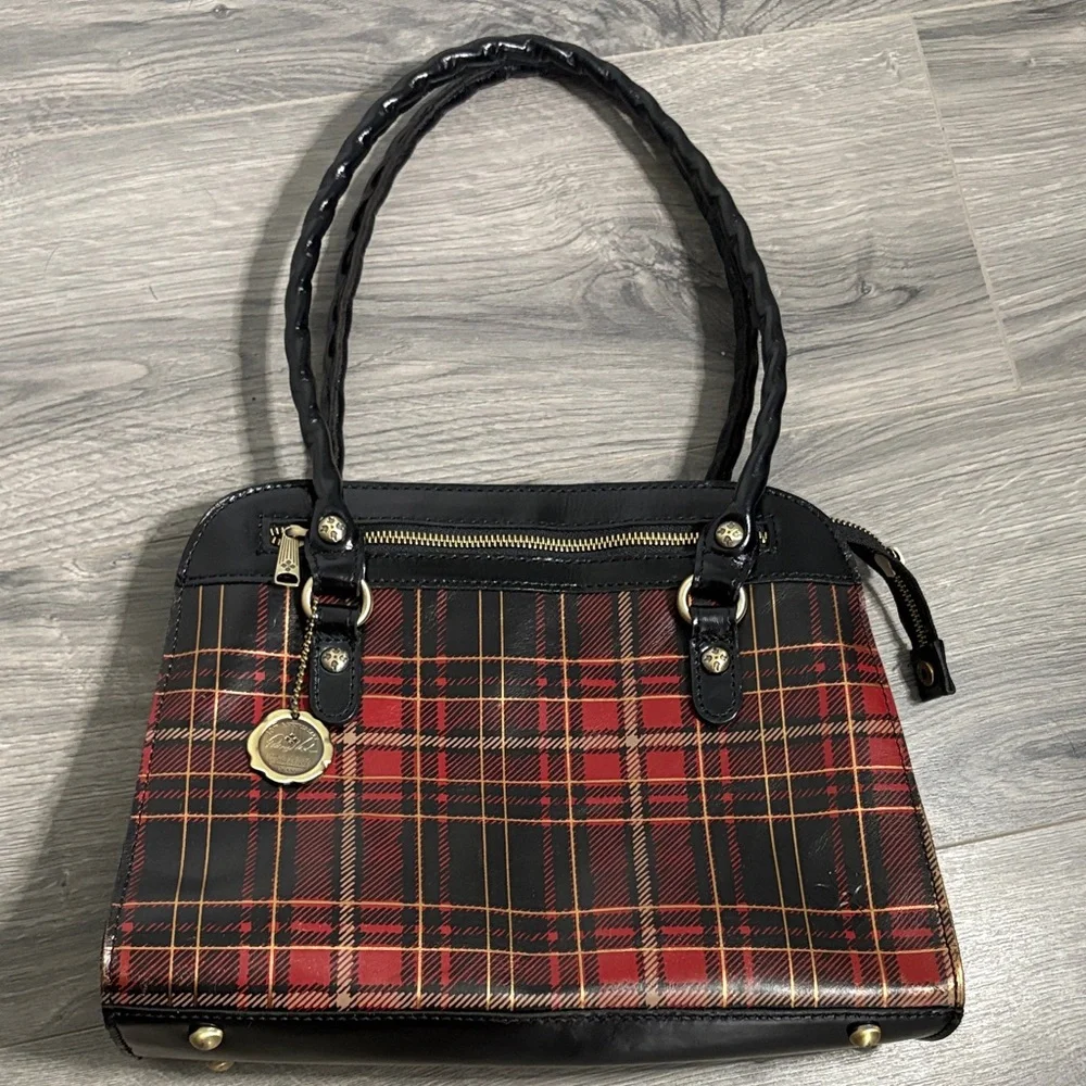 Patricia Nash Tartan Leather Shoulder Bag - Picture 1 of 16
